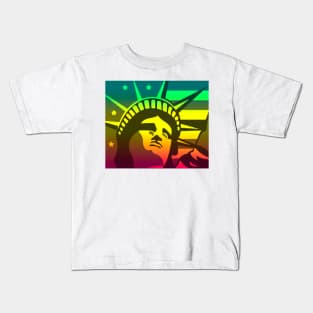 holographic statue of liberty Kids T-Shirt